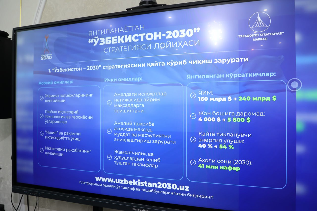 “O‘zbekiston – 2030” strategiyasida yangi iqtisodiy marralar